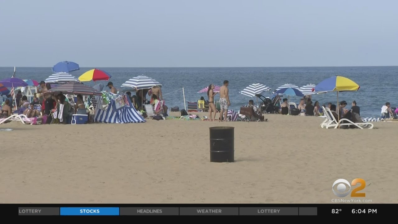Asbury Park Beach-Goers Observe Social Distancing On July 4th