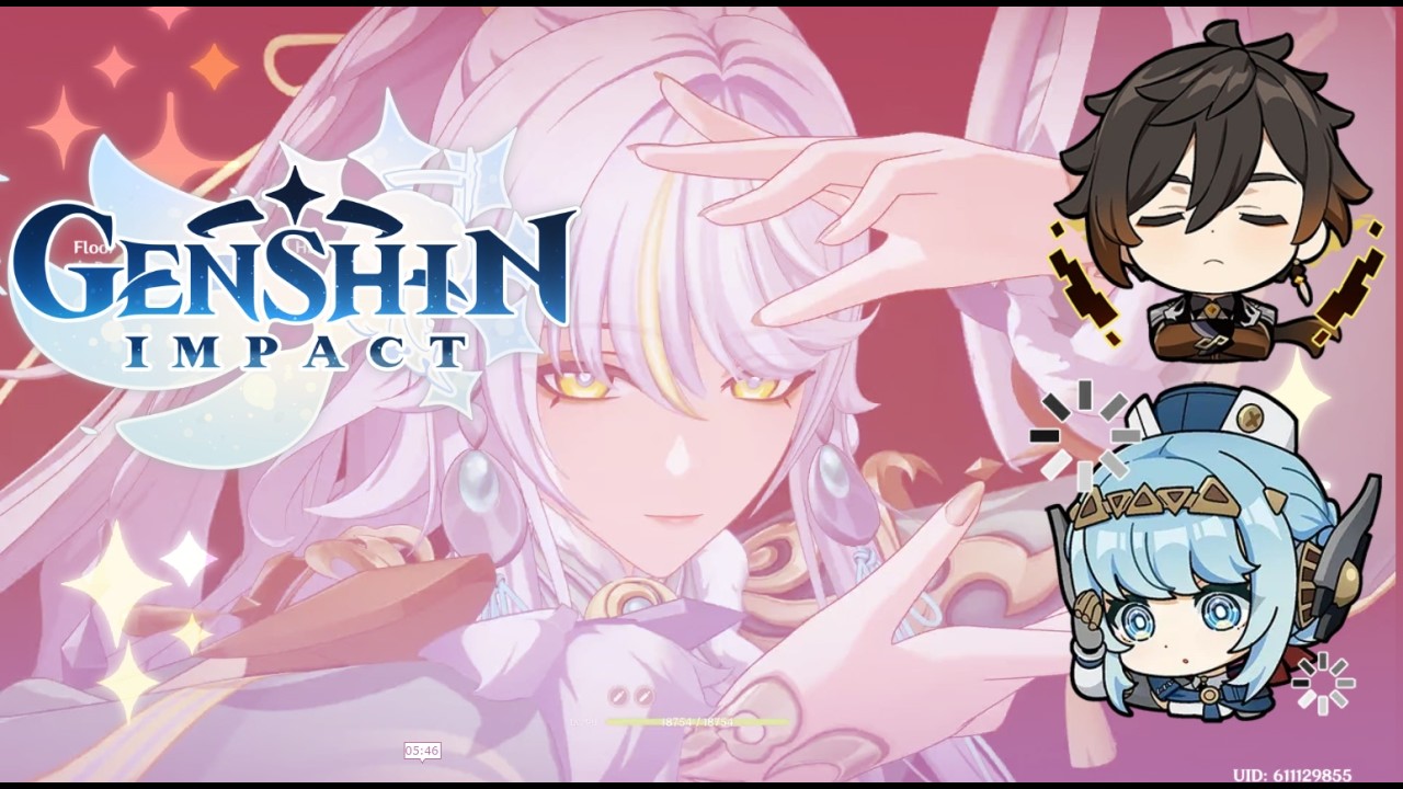 Genshin Impact 6.3b Spiral Abyss Floor 12 C0R1 Flins Lunar-Charge | C0R0 Zibai Lunar-Crystal 9 Stars