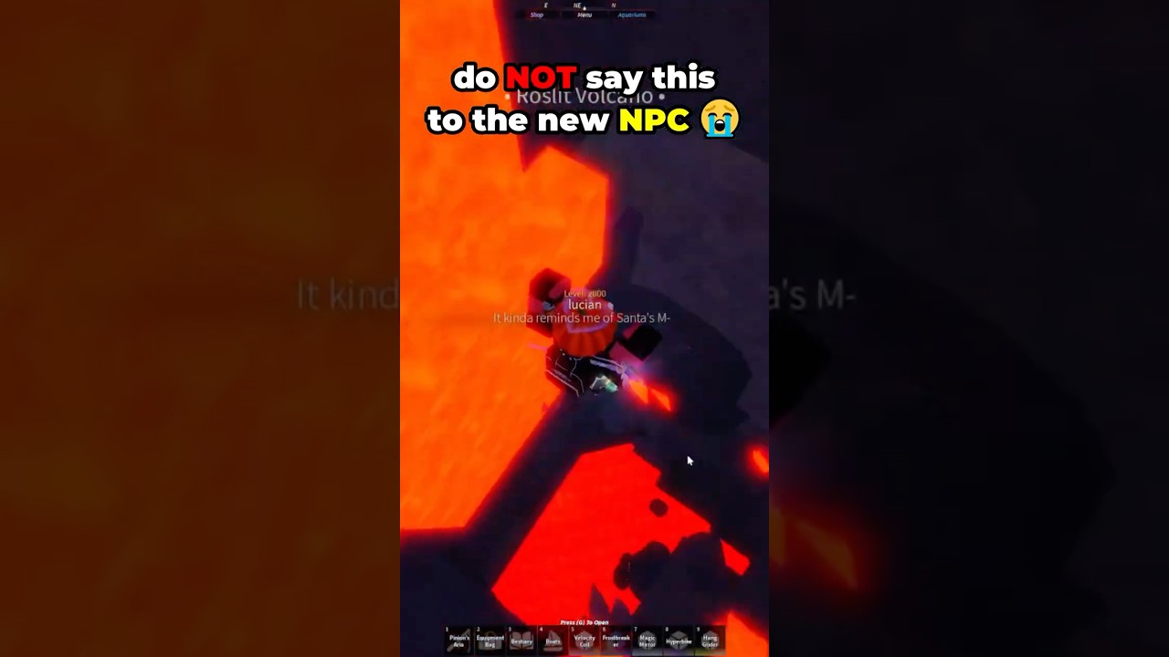 do NOT say this to the new Fisch NPC 😭😭 #fisch #roblox #robloxmemes #gaming #robloxshorts
