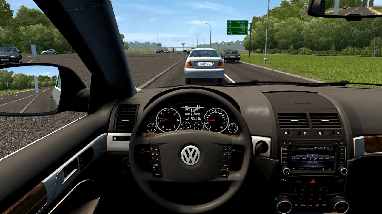 Volkswagen Touareg R50 2008 - City Car Driving [Steering Wheel Game Play]