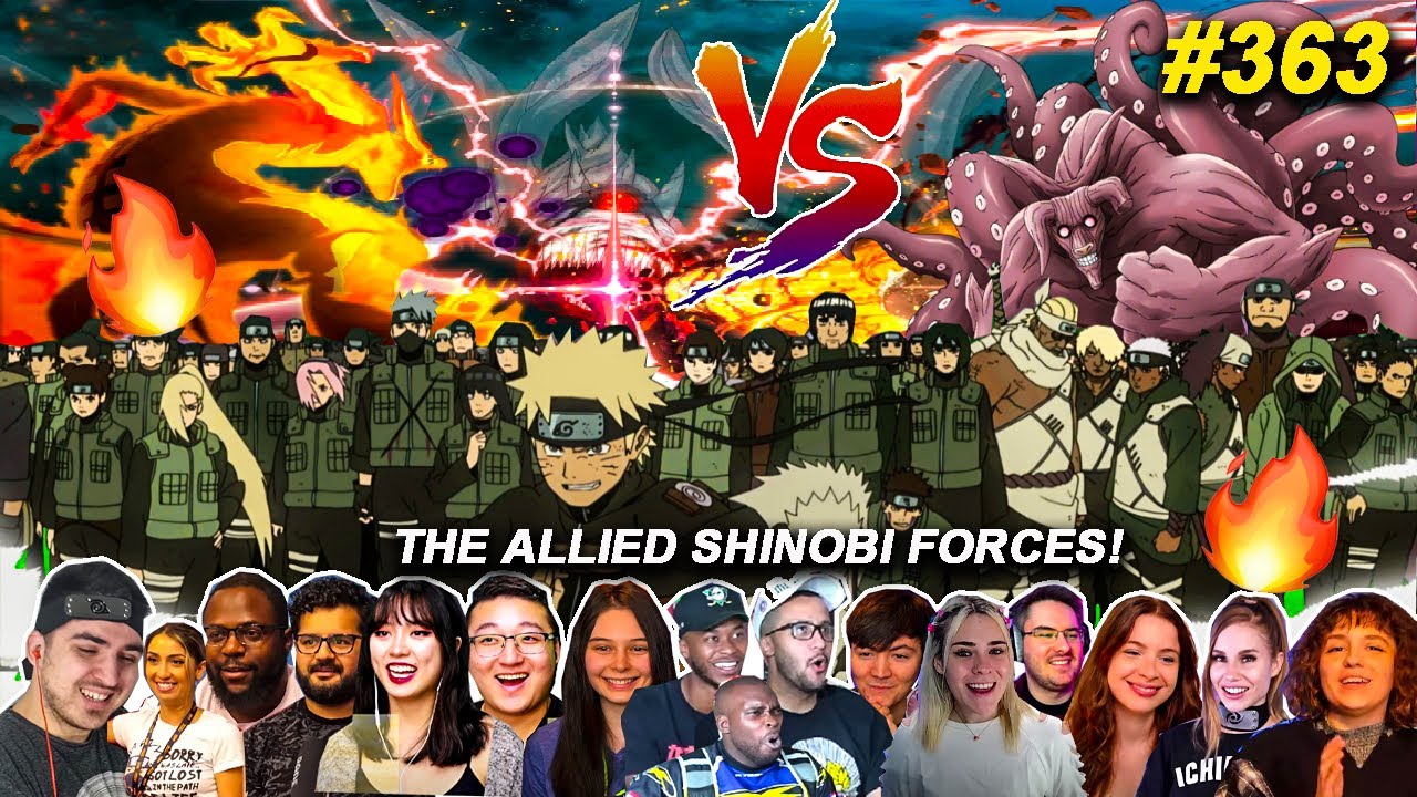 Allied Shinobi Forces Jutsu!!🔥Reaction Mashup Shippuden Episode 363  [ナルト 疾風伝] [海外の反応]