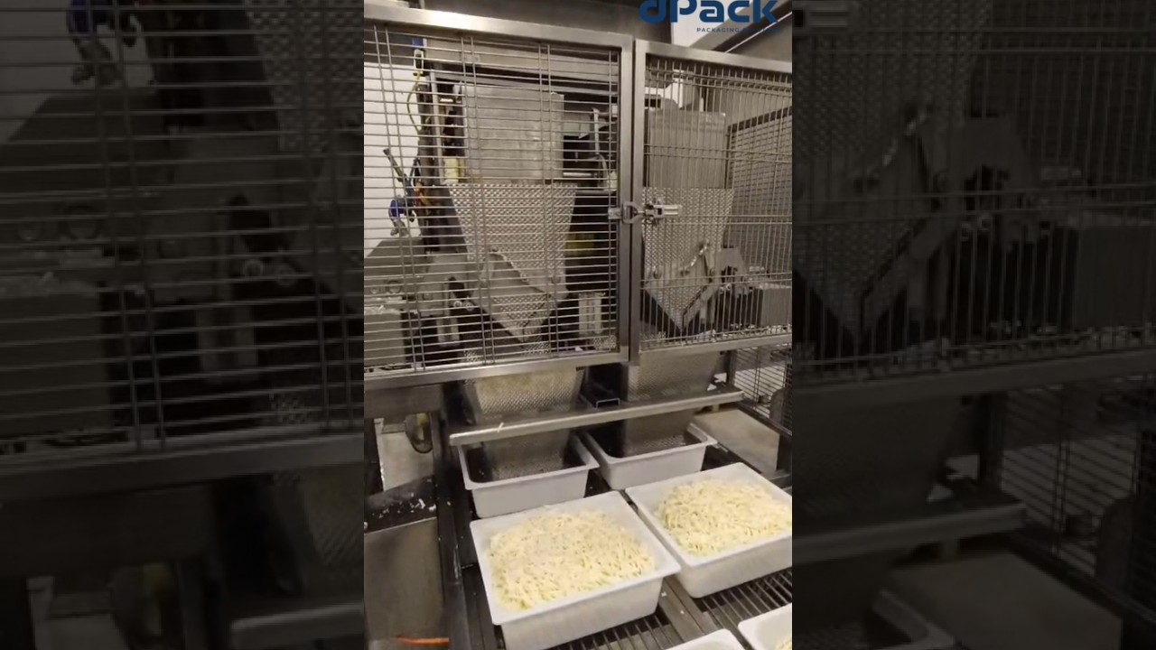 Pesatrice automatica per confezionamento di mozzarella julienne e cubettato -