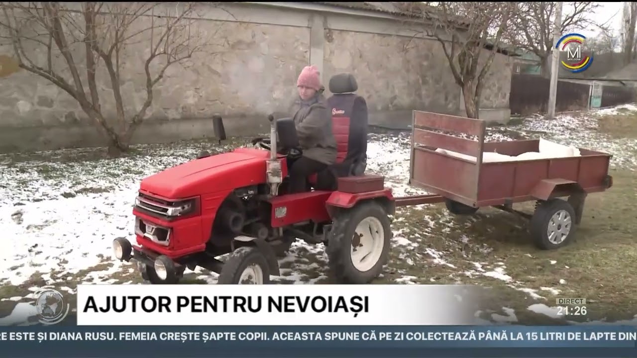 44 de familii din satul Căzănești, raionul Telenești, au primit c&acirc;te 400 de kilograme de furaje.