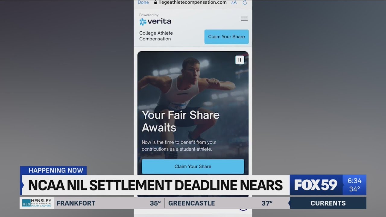 NCAA NIL settlement deadline nearing, D1 athletes have the chance to make a claim for money