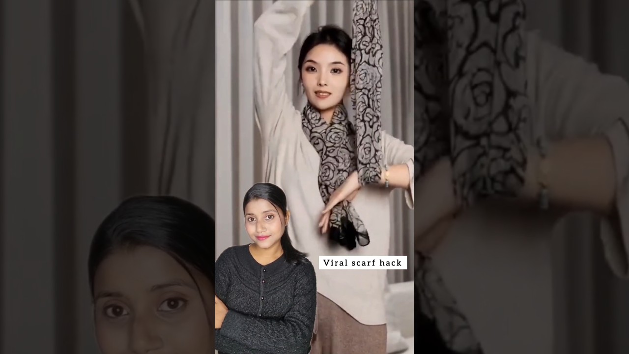 viral scarf hack/winter hack/#hack #trending #viral #youtubeshorts #scarf #lifehacks #winter #shorts