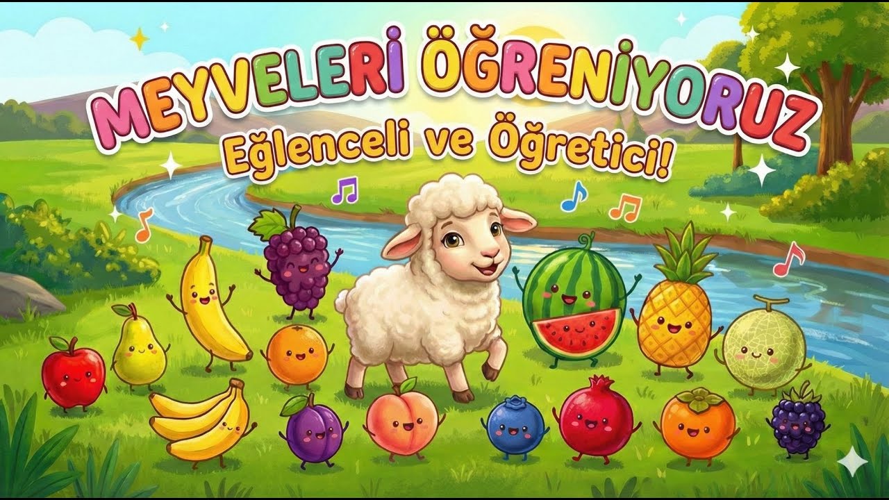 Sevimli Meyveler - ( Kuzucuk ile Meyveleri Tanıyalım )