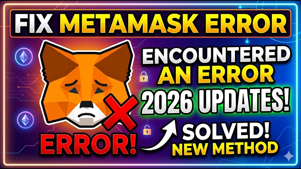 Fix MetaMask &ldquo;Encountered an Error&rdquo; (2026 Update) ⚡ Full Guide