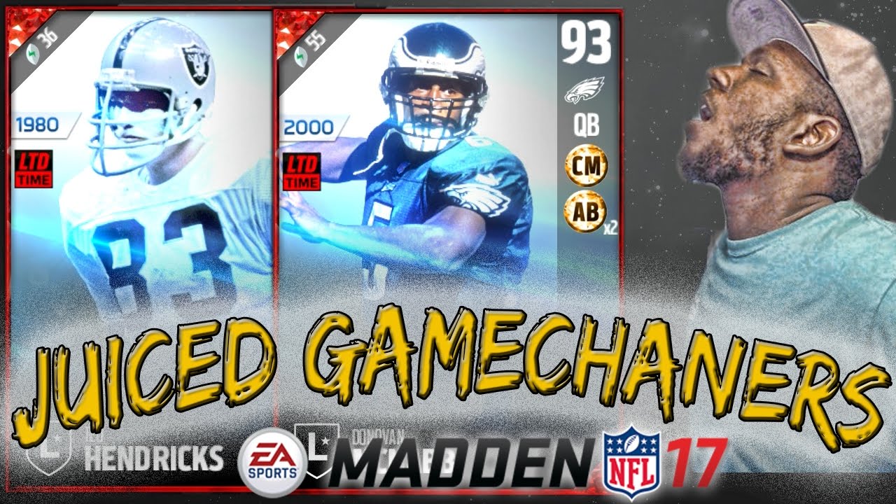 HOLY SH*T JUICED GAMECHANGER PACKS! LEGEND MCNABB MUT 17 PACK OPENING |  Madden 17 Ultimate Team