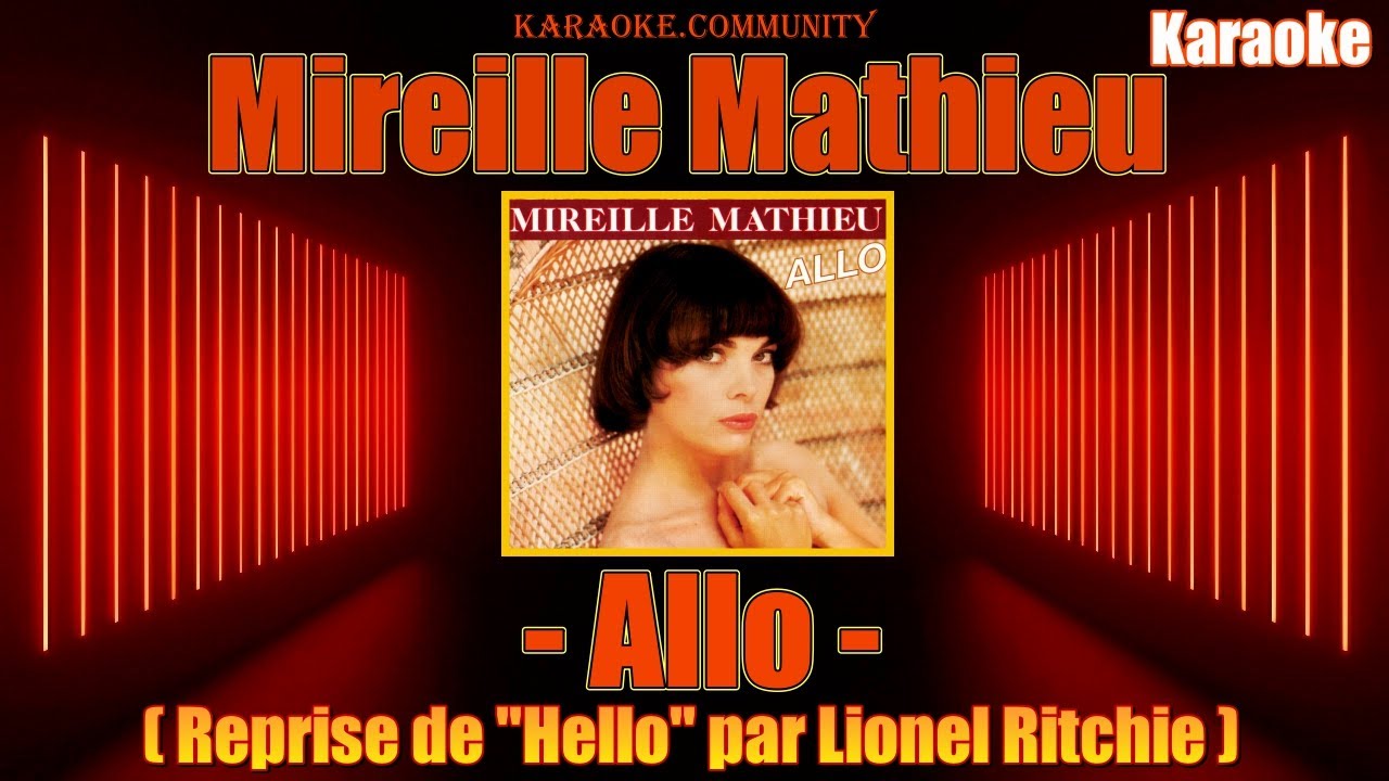 Karaoke - Mireille Mathieu - Allo (Reprise de 