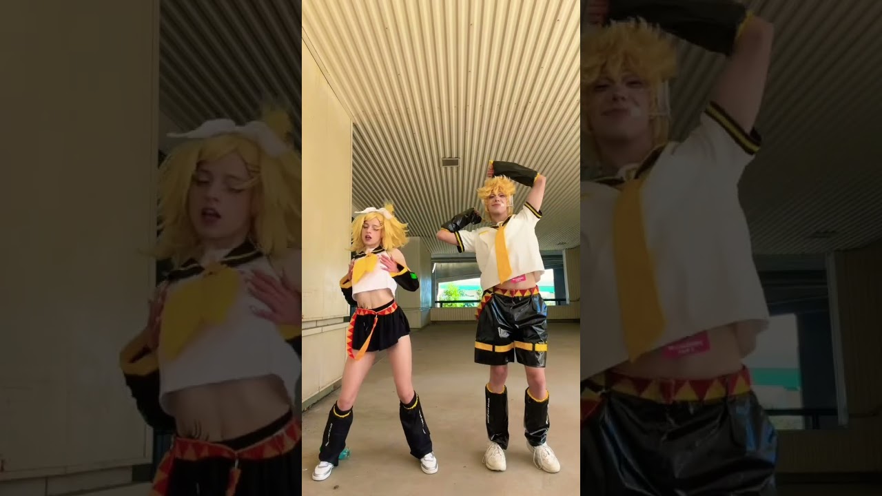 WE LOCKED @ranmaruspov #vocaloid #lenkagamine #rinkagamine #cosplay #dance #fyp #pensacon #funny
