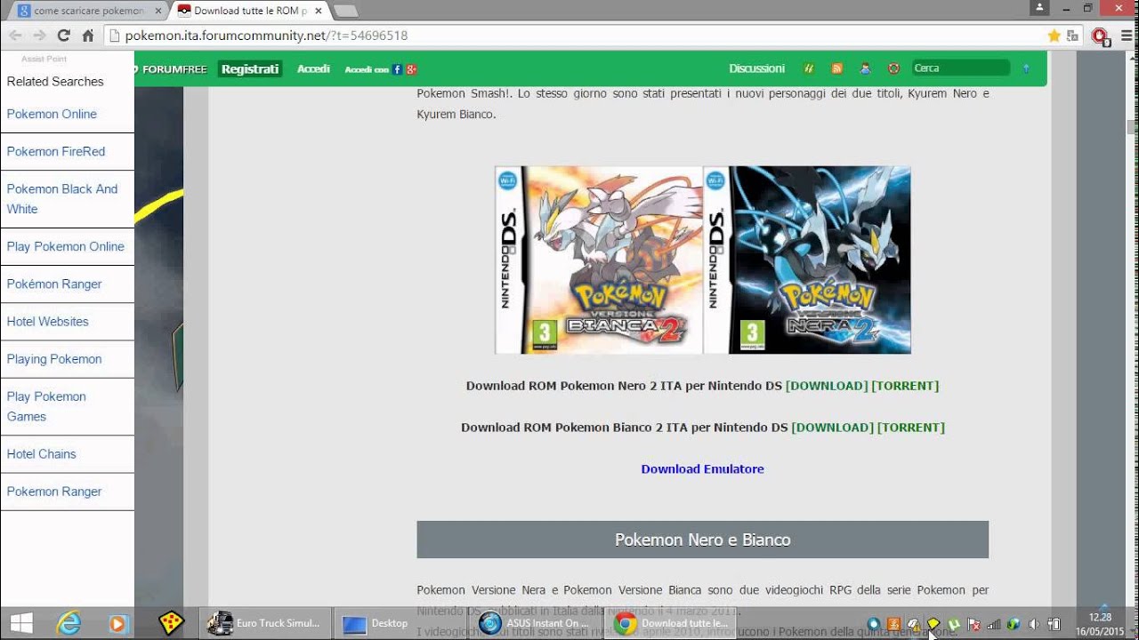 come scaricare tutte le rom dei pokemon ed desmume