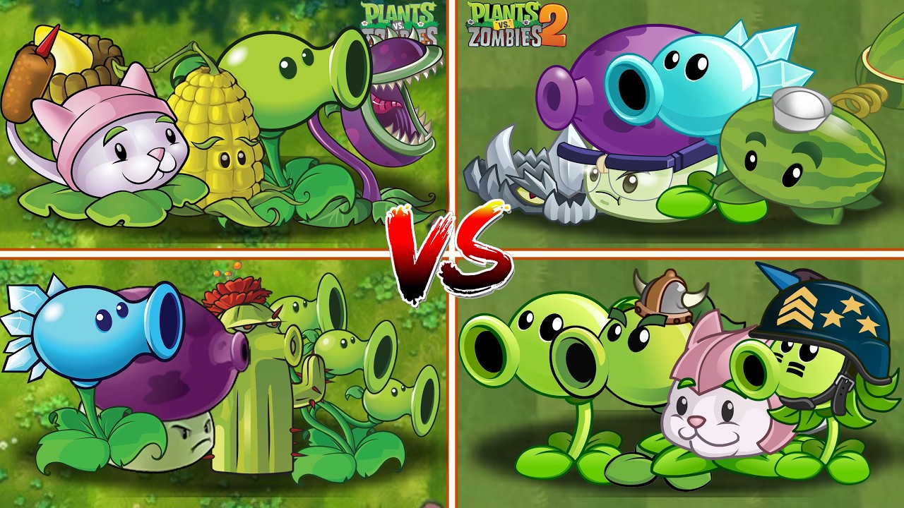 PVZ FUSION VS PVZ 2 - 4 Plant Team Vs Zombie Team - p58 - Who will win ? #gameplay #plantsvszombies2