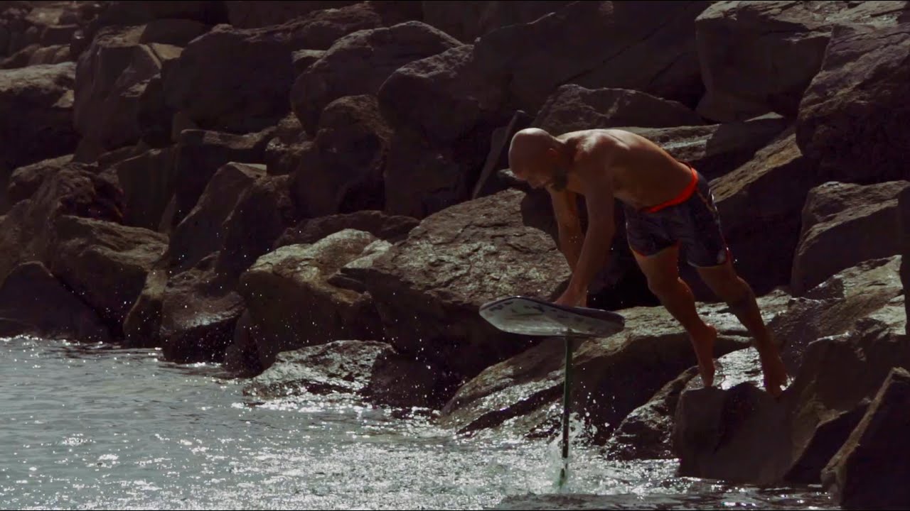 Steeve Fleury Dockstart-Pumpfoiling in Fuerteventura