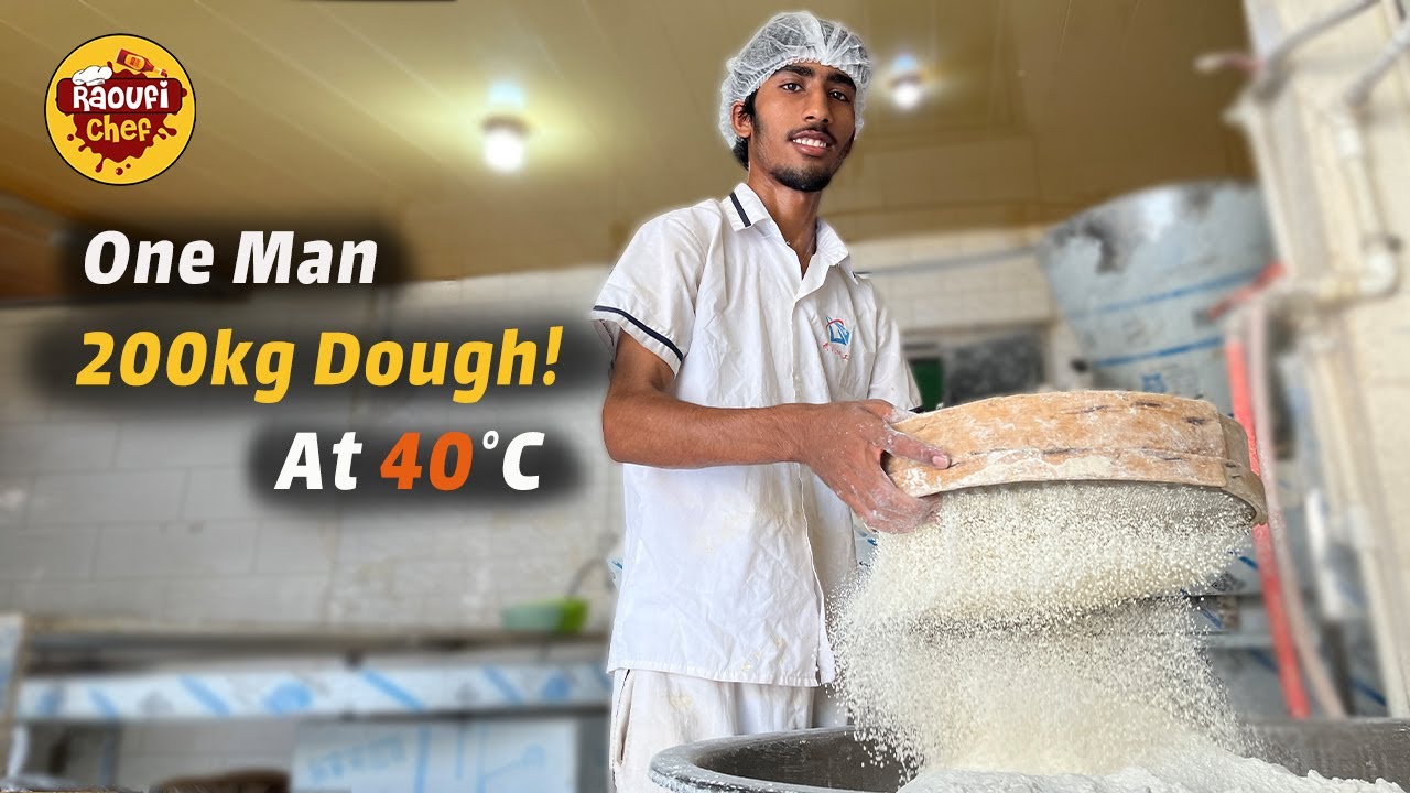 One Man Runs the Whole Bakery! 200KG Dough – All Alone!