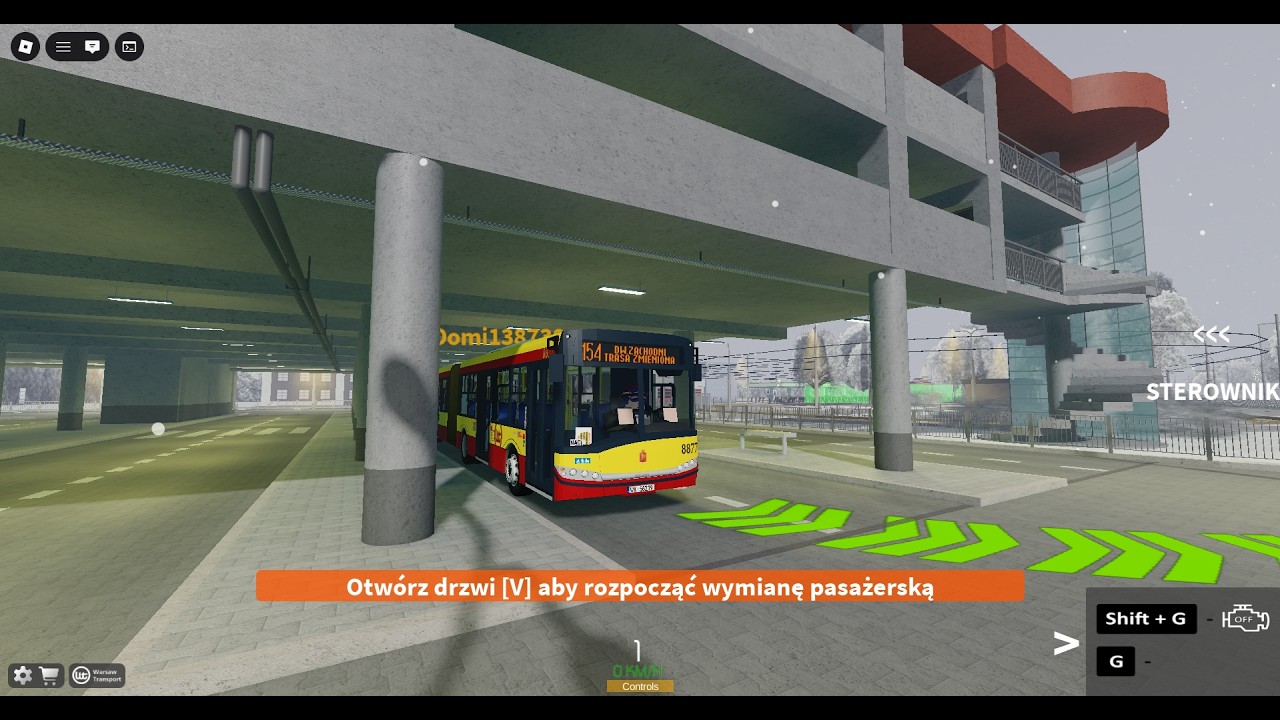 Roblox Warsaw Transport #7 Linia 154 Kierunek Dworzec Zachodni-Trasa Zmieniona.