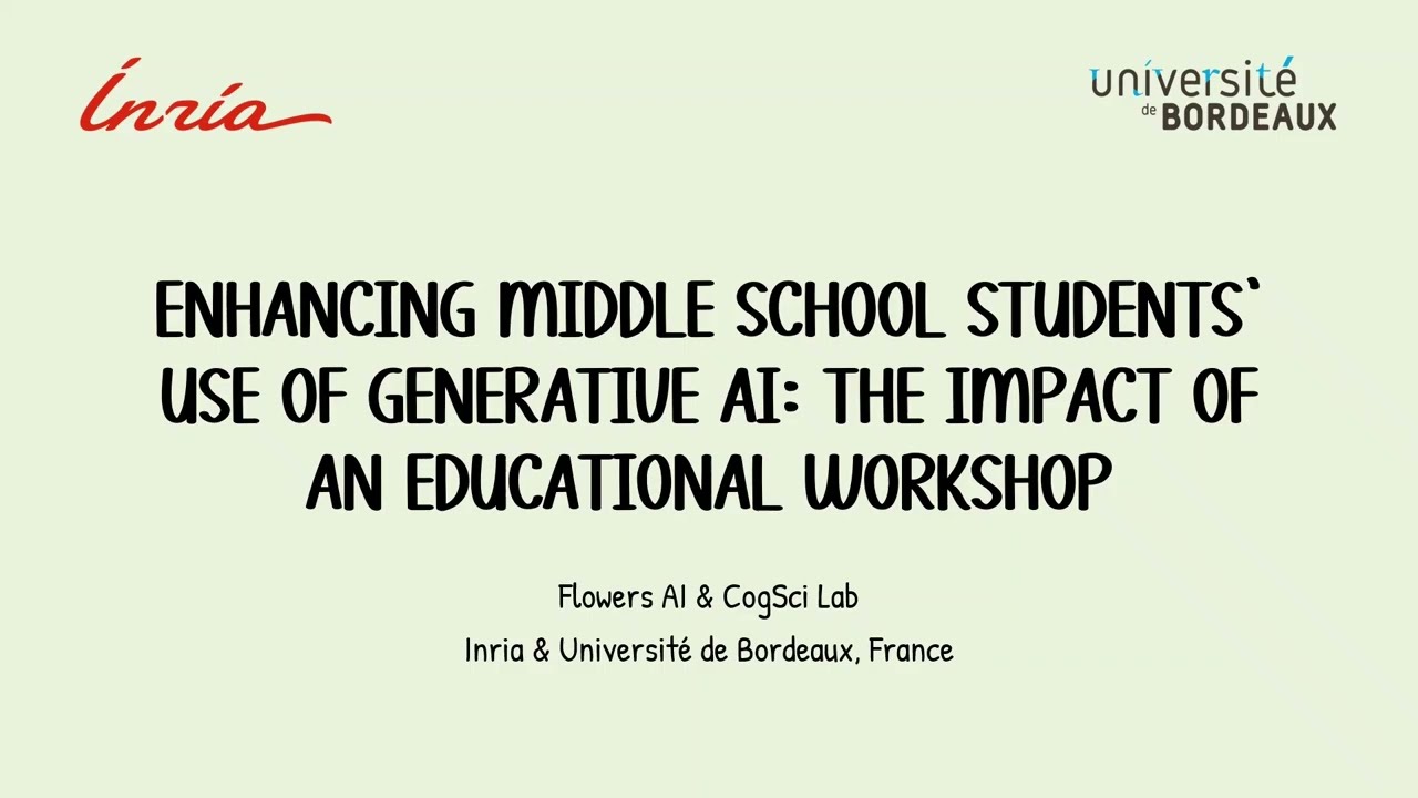Can a 2-Hour Workshop Change How Middle-School Students Use GenAI?