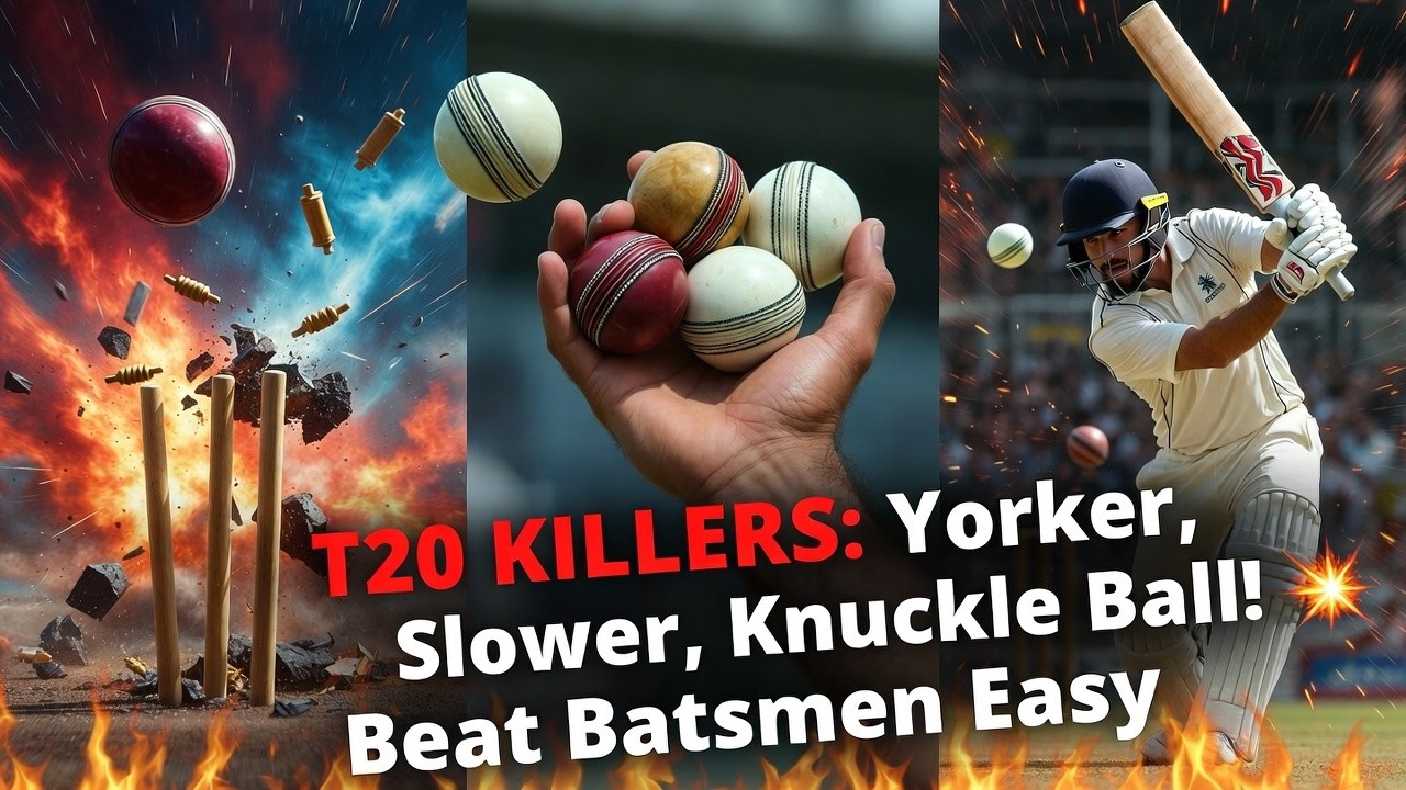T20 Killer Variations: Yorker, Slower Ball, Knuckle + Discipline! 💥 2026 Tips #bowling