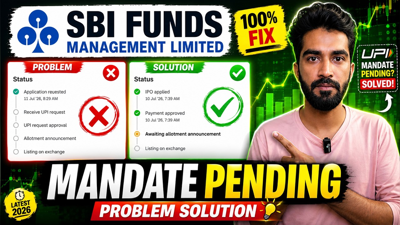 SBI Funds Management IPO UPI Mandate Pending? 😱 Complete Solution | Groww, Zerodha, Upstox
