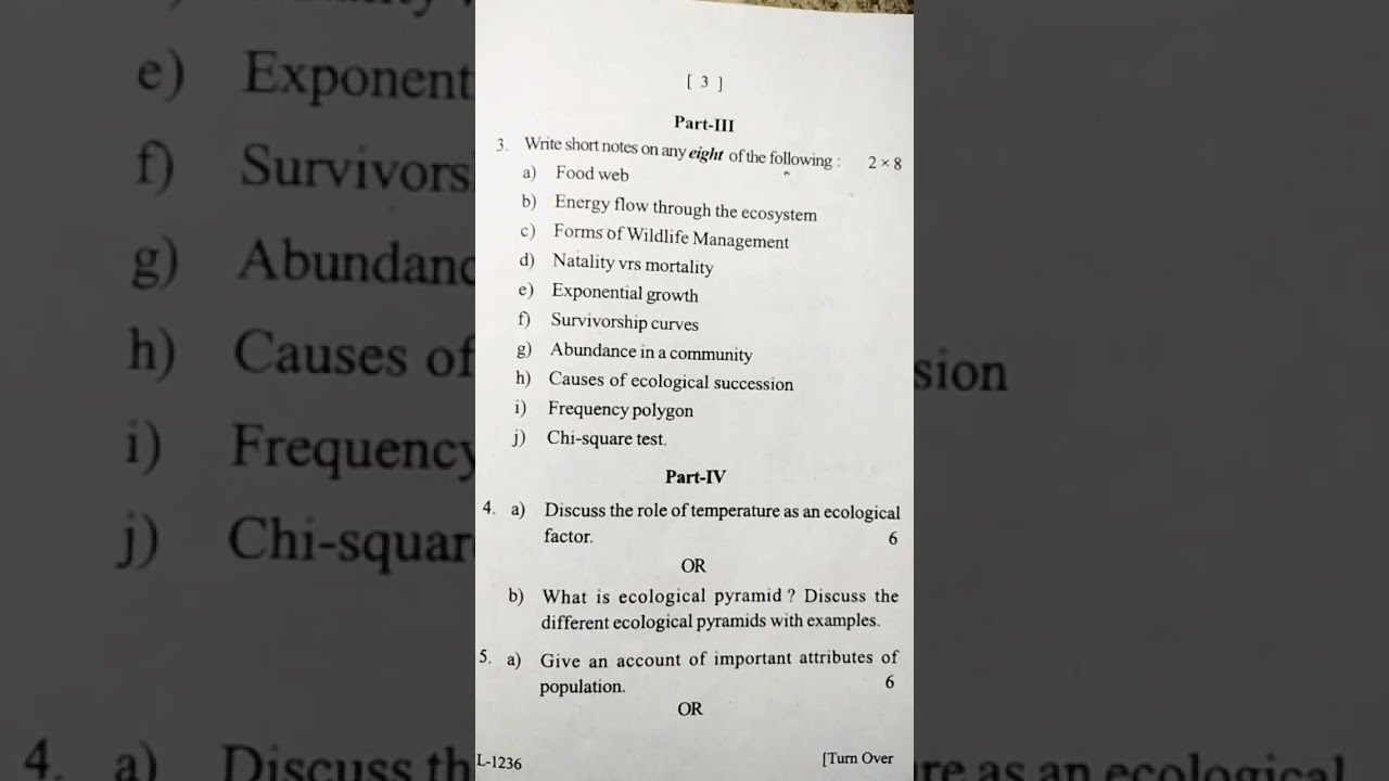 ZOOLOGY HONOURS (CC-II) || +3 1ST SEMESTER || FM UNIVERSITY QUESTIONS 2023