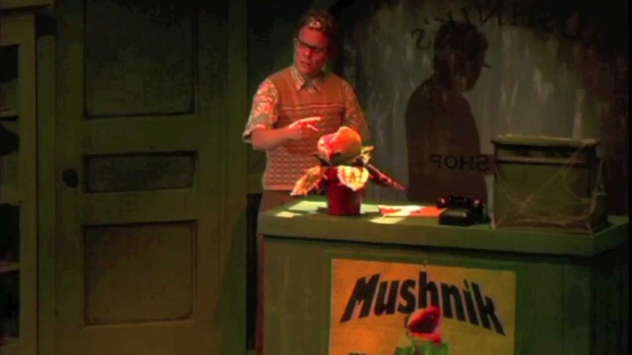 Meet Audrey II from Little Shop of Horrors at Broadway Rose