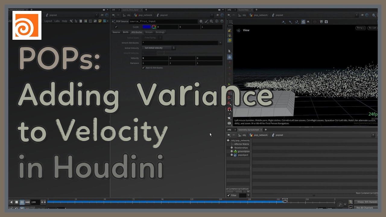 #106 POPs: Adding Variance to Velocity in Houdini