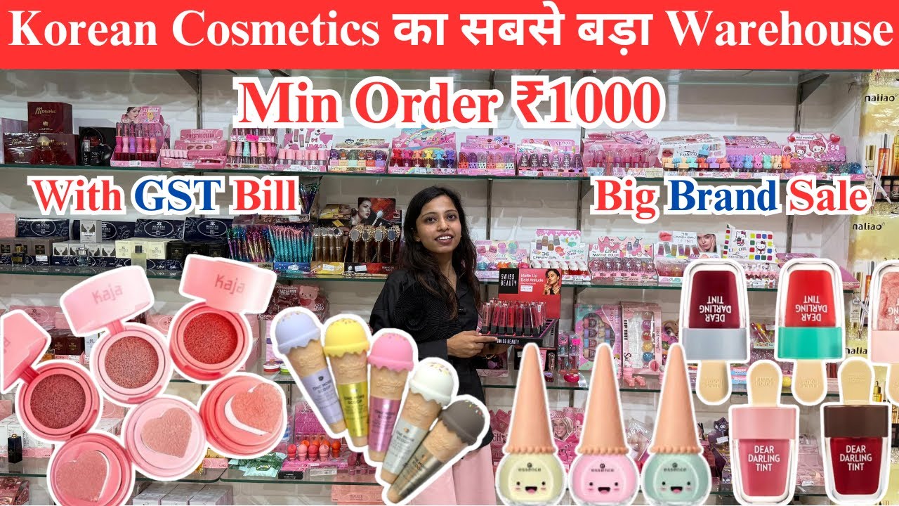 सबसे बड़ा Korean Cosmetics Warehouse 100% Original | Imported Branded Cosmetics | With GST Bill
