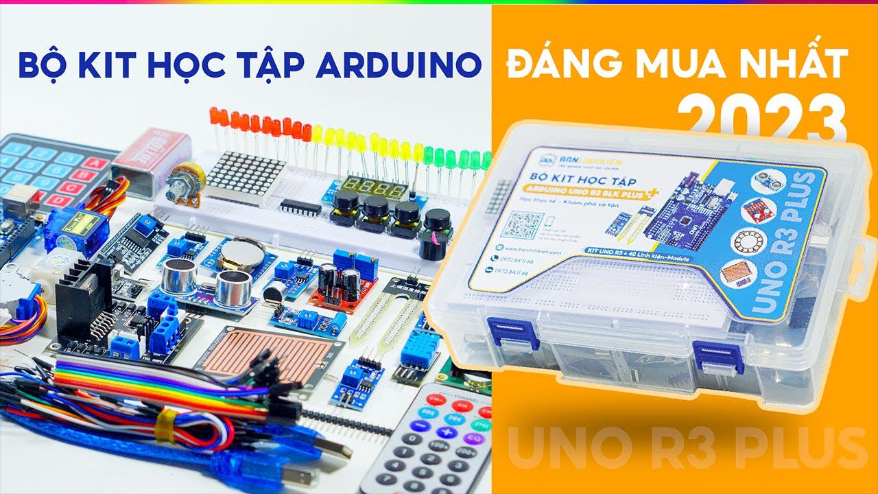 Bộ KIT Học Tập Arduino đáng mua nhất 2023 | Aruino Uno R3 BLK Plus