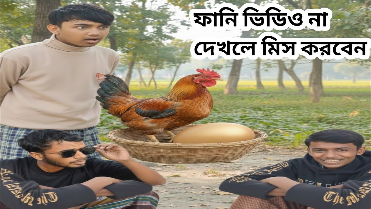 মুরগি যখন সুপারম্যান | দিনে ডিম পারে তিনটা | তিন বন্ধুর ডিম কাহিনী | হাসতে হাসতে শেষ।