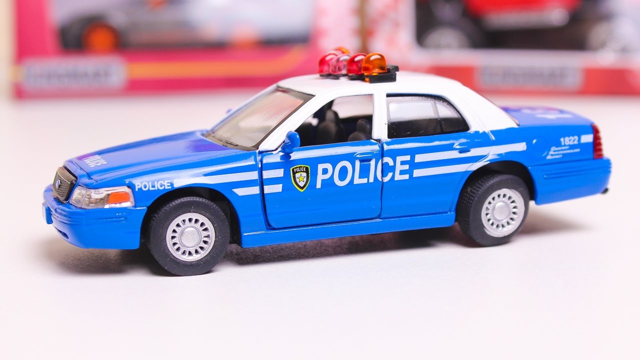 Машинки KINSMART Гоночные машины Распаковка машинок. Полицейская машина.