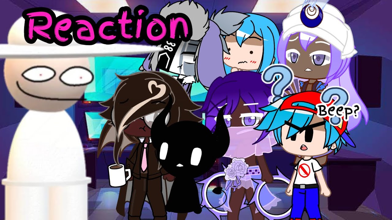 FNF and CRK characters reacts to Thearchy FNF || Gacha Club reaction