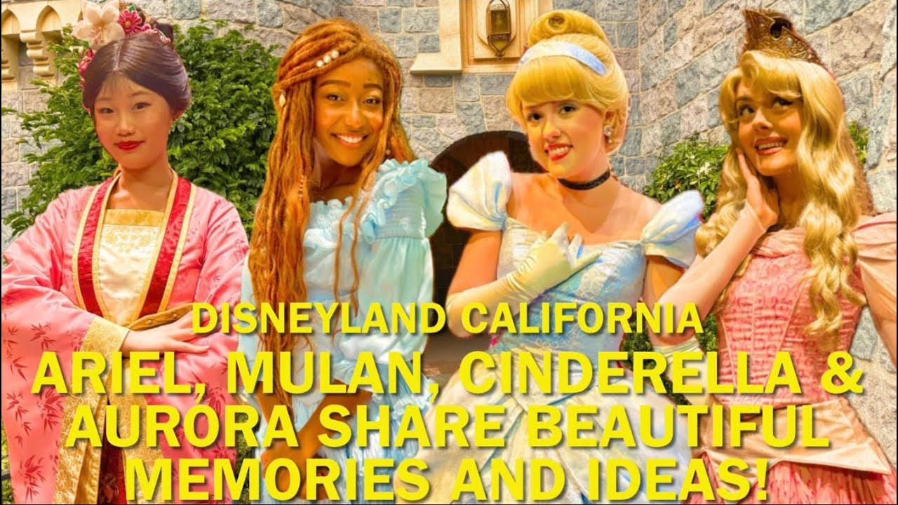 Cinderella, Live Action Ariel, Mulan & Aurora Share FAVORITE Stories & Moments, Disneyland #disney 