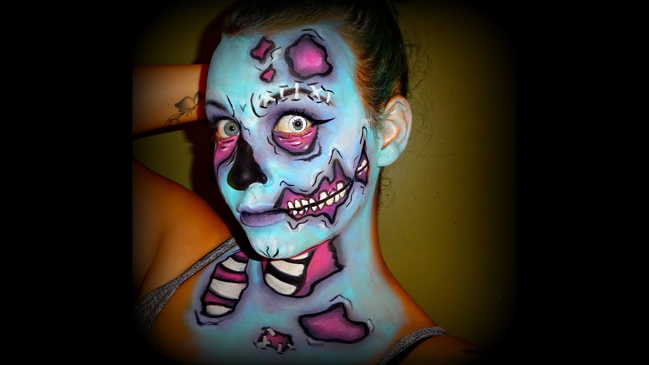 Halloween Series 2016: Pop Art Zombie Face Painting Tutorial