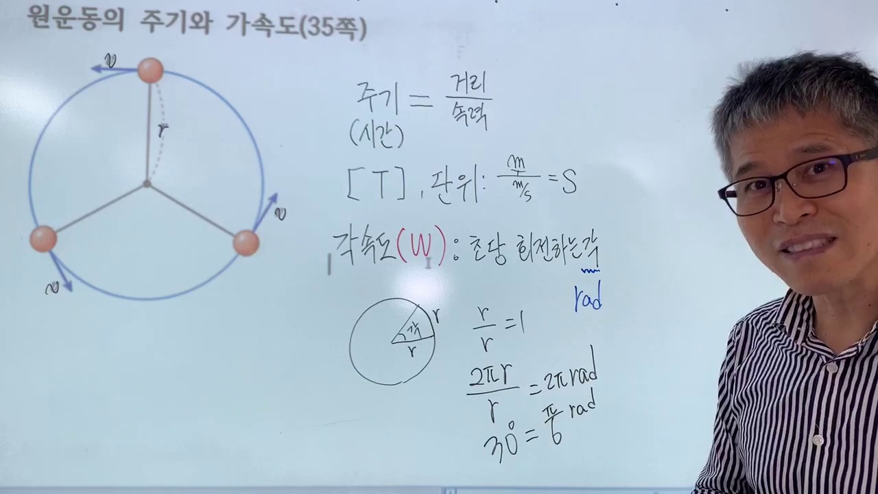 등속원운동(기본개념, 주기, 각속도, 교과서 34-36쪽)
