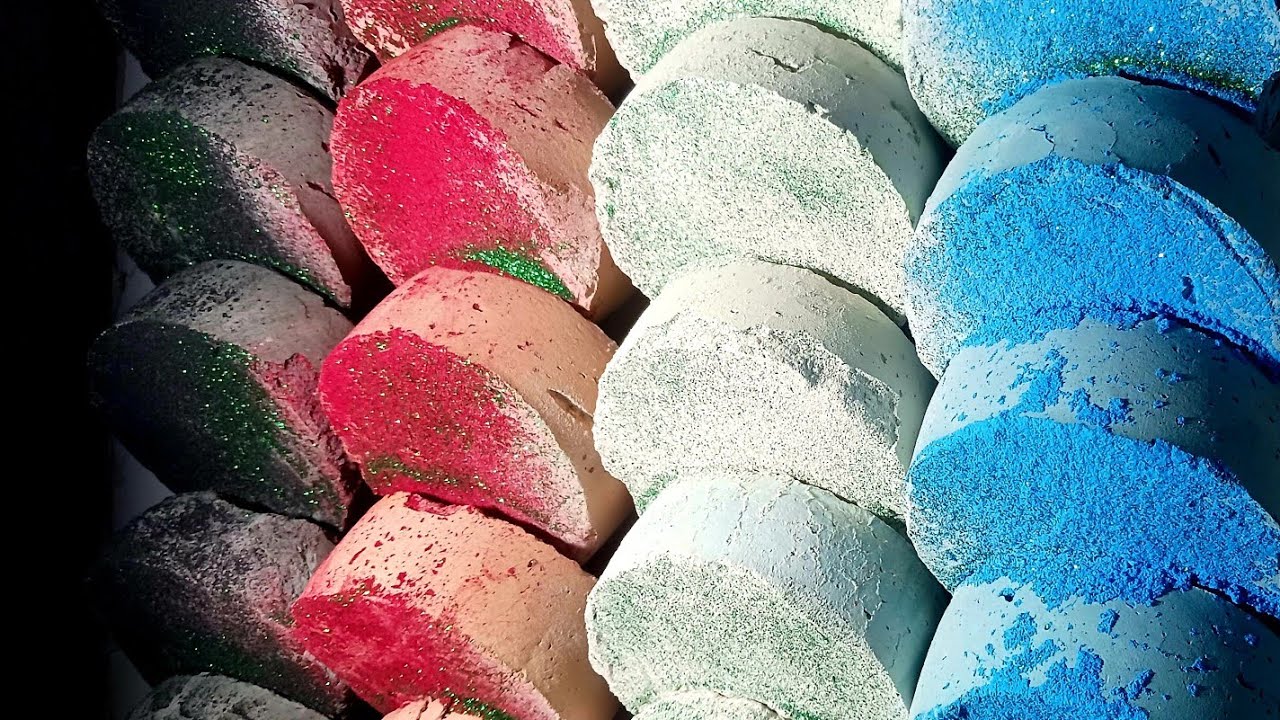 Super soft and dusty thick 💙🤍♥️🩶circles gymchalk reform crush/ASMR/oddly satisfying/pls subscribe 🙏