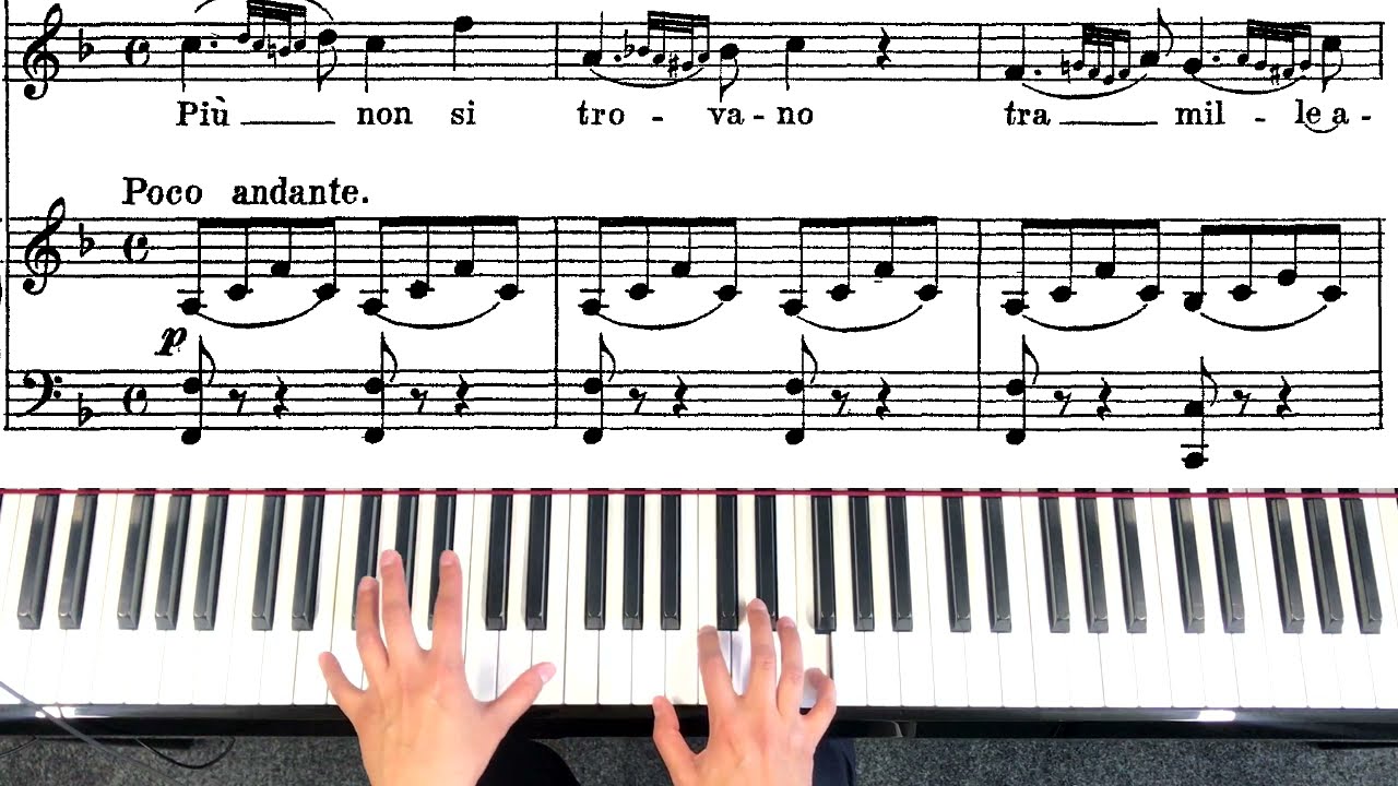Nicola Vaccai- Piano accompaniment - Più non si trovano - F Major