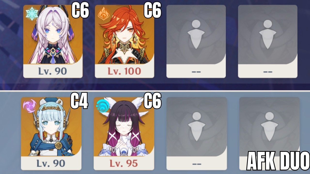 AFK Strongest Duo Impact Spiral Abyss Luna IV/6.3