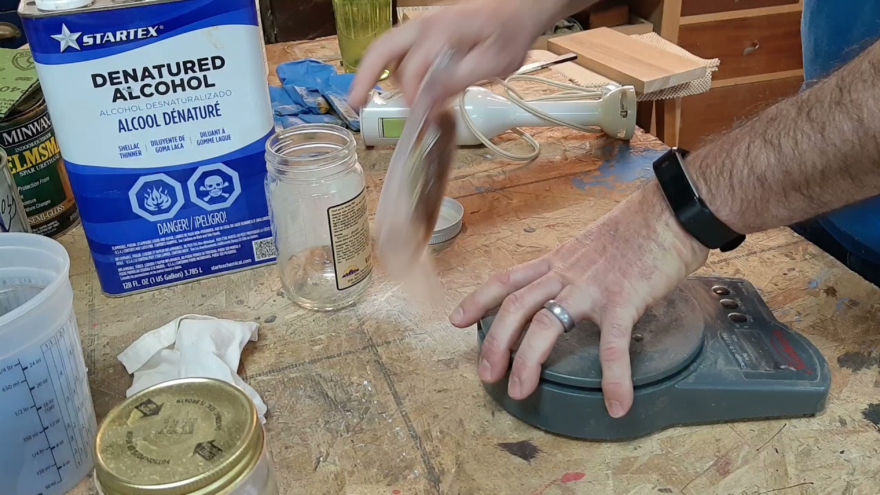 Mixing Shellac from flakes