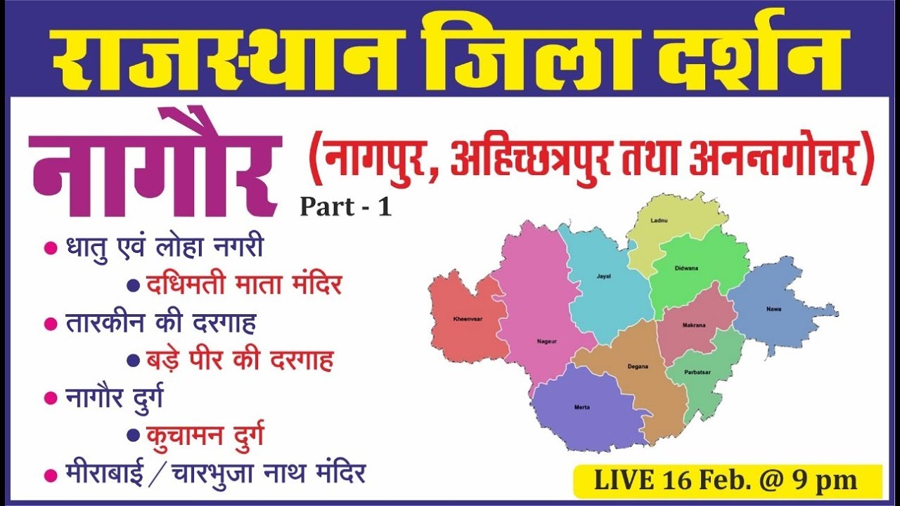 Nagour District | Nagaur District (Part-1) | Rajasthan District Darshan | For All Competition Exam | By Ankit Sir