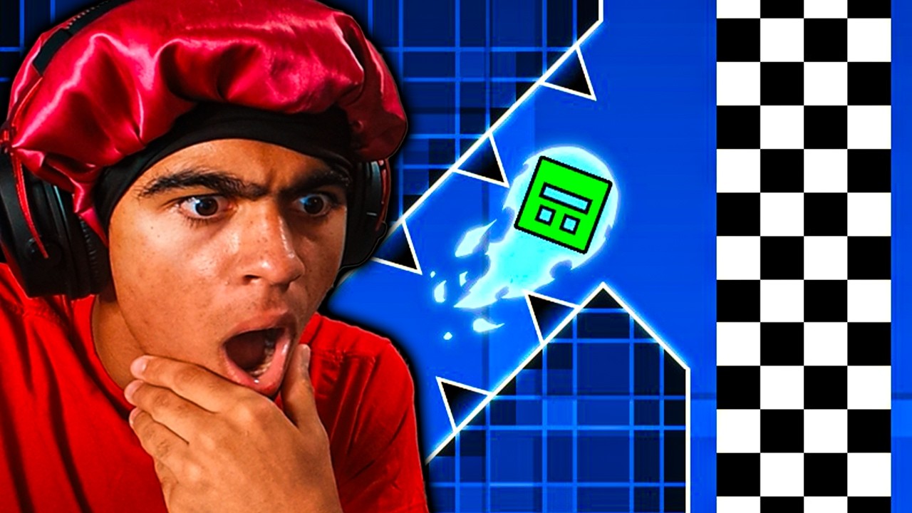 Я создал челлендж на скоростное прохождение игры Geometry Dash.