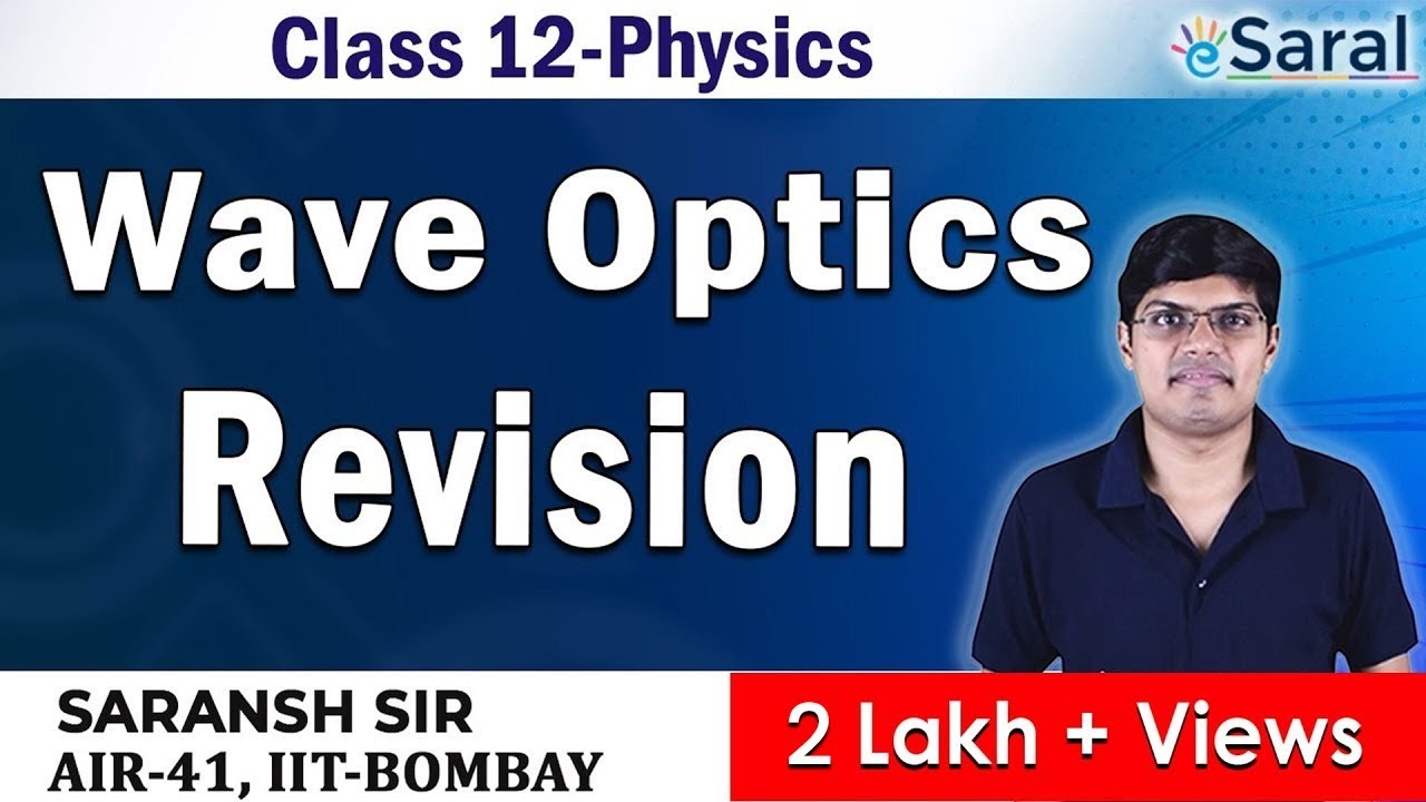Wave Optics Revision- Physics Class 12, JEE, NEET
