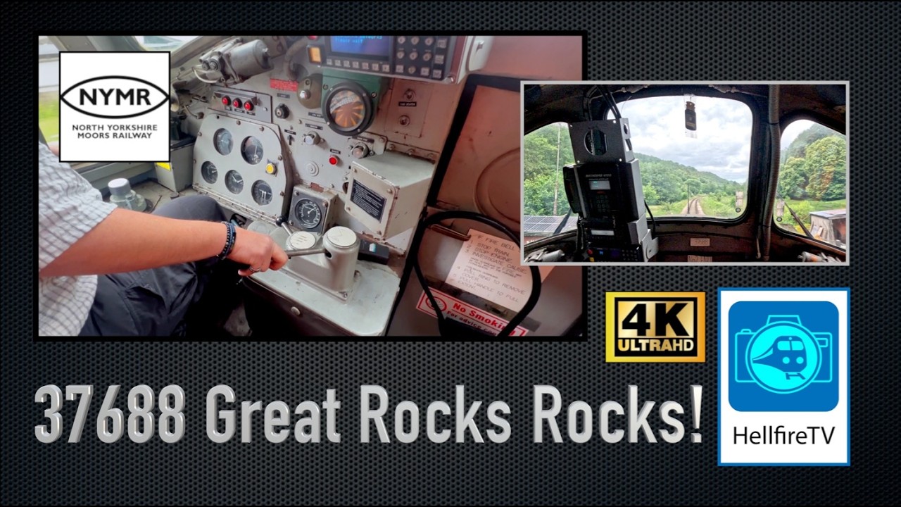 CLASS 37 THRASHING AT FULL POWER! | 37688 ONBOARD in 4K | NYMR Diesel Gala 2026. Great Rocks ROCKS 🔥