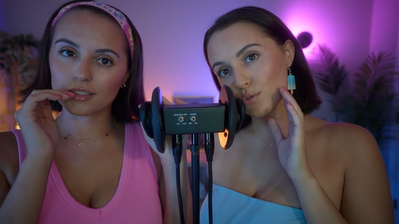 ASMR with my twin (mouth sounds and NO talking) 👯