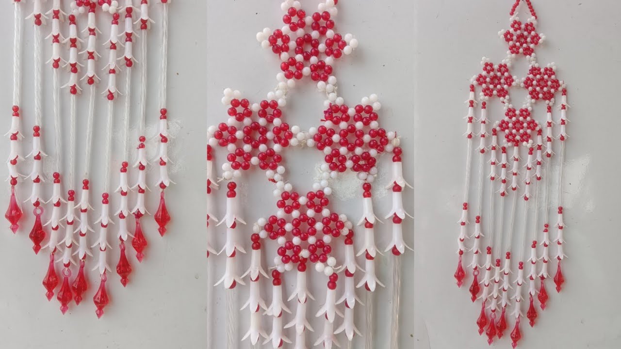 DIY Beautiful beads flower wall hanging 