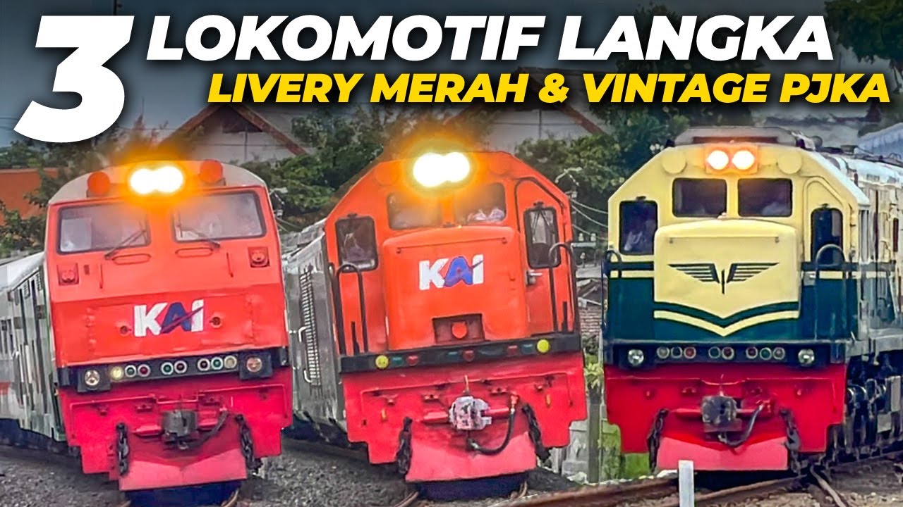 TIGA LOKOMOTIF LANGKA DALAM SEHARI !! LOKOMOTIF MERAH SUMATERA & VINTAGE PJKA LEWAT PROBOLINGGO