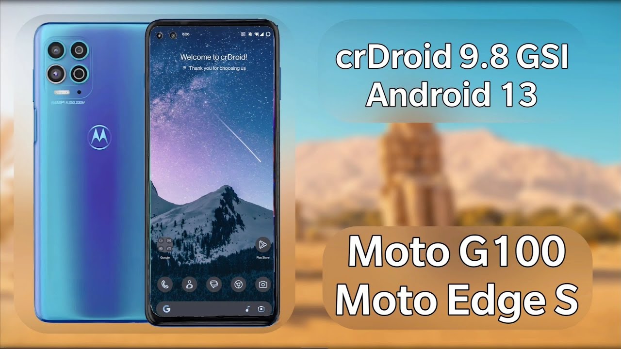 Instalei a GSI da crDroid 9.8 Android 13 no Moto G100