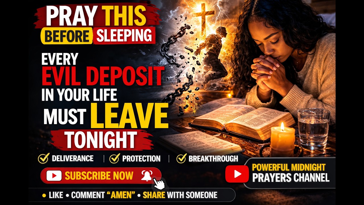 Pray This Before Sleeping – Every Evil Deposit in Your Life Must Leave Tonight #prayer