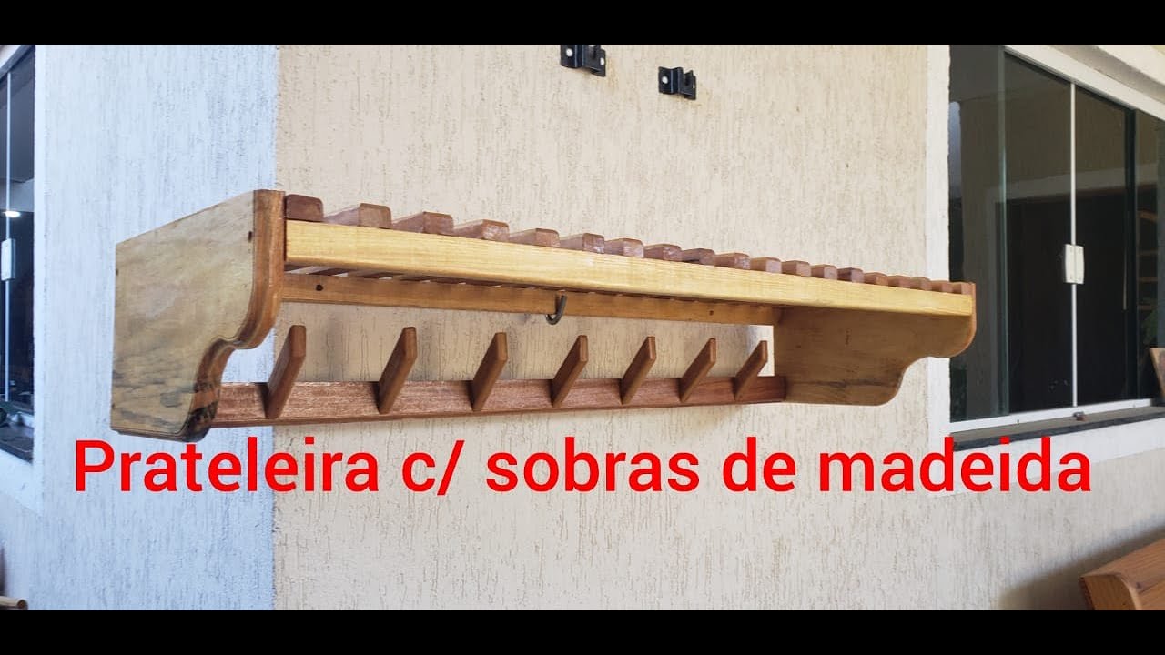FAÇA VOCÊ MESMO PRATELEIRA COM CABIDEIRO