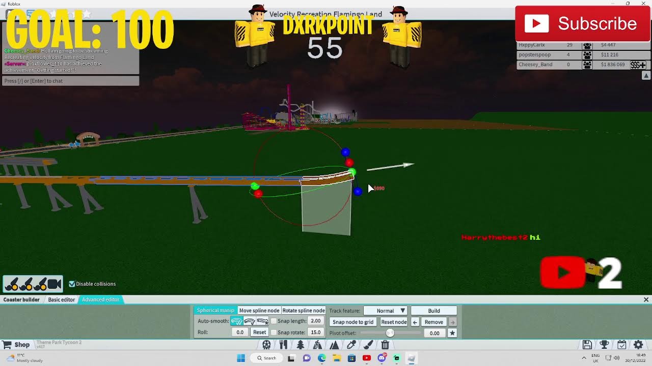 🔴Recreating Velocity In Theme Park Tycoon 2 (Flamingo Land)! 🔴