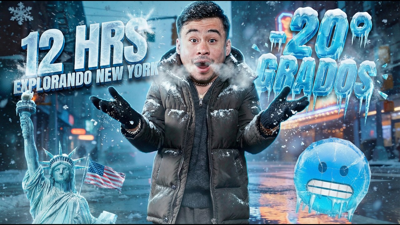 12 Horas Explorando NEW YORK -20 Grados🥶🎥❄️ / ABELITO