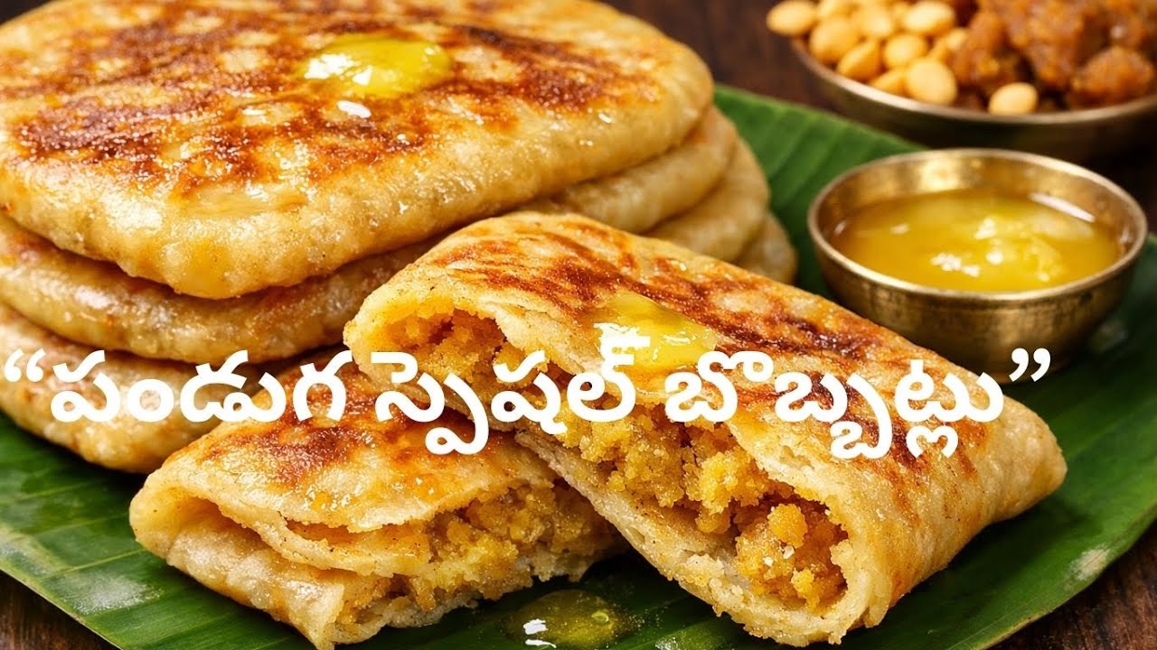 సాఫ్ట్ & టేస్టీ బొబ్బట్లు ఇంట్లోనే Bobbatlu Recipe in Telugu  Sankranti Special Vanta Aarogyam
